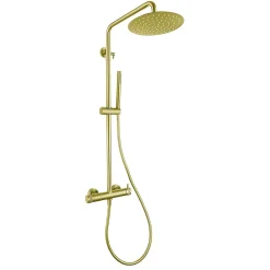Poalgi Colonne de douche mécanique avec barre extensible SKY BATH or brossé PVD série DIAMOND