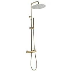 Colonne De Douche Mécanique|Essebagno Colonne de douche mécanique or brossé 300 Delice II