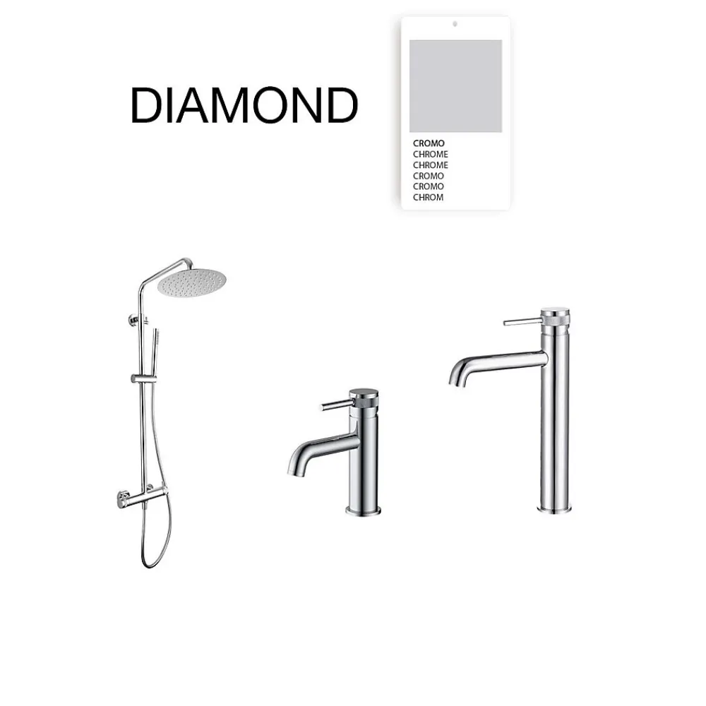 Poalgi Colonne de douche mécanique avec barre extensible SKY BATH chromé série DIAMOND
