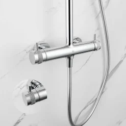 Poalgi Colonne de douche mécanique avec barre extensible SKY BATH chromé série DIAMOND