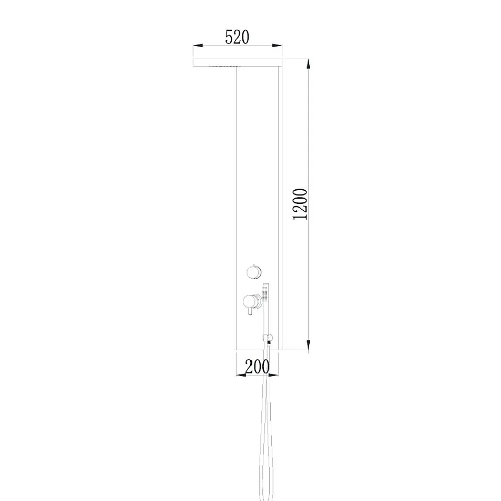 Colonne De Douche Mécanique|Essebagno Colonne de douche mécanique avec douchette et flexible, aluminium doré, Essekadra
