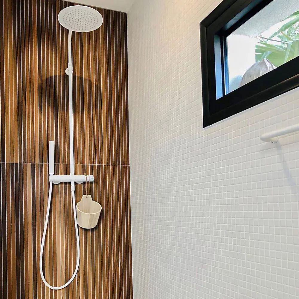 Essebagno Colonne de douche mécanique, blanc, Luisa 250