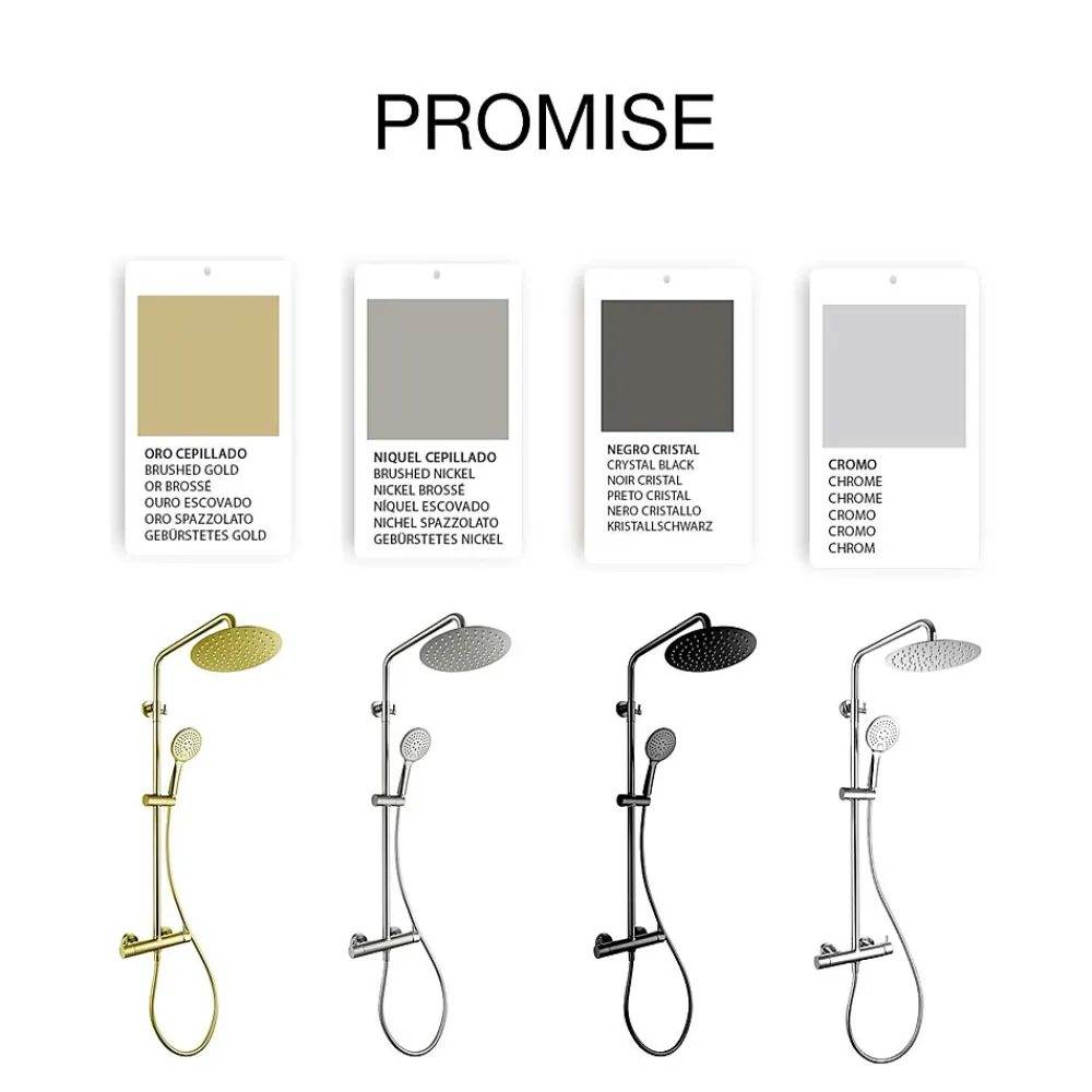 Poalgi Colonne de douche mécanique avec barre extensible SKY BATH chromé série PROMISE