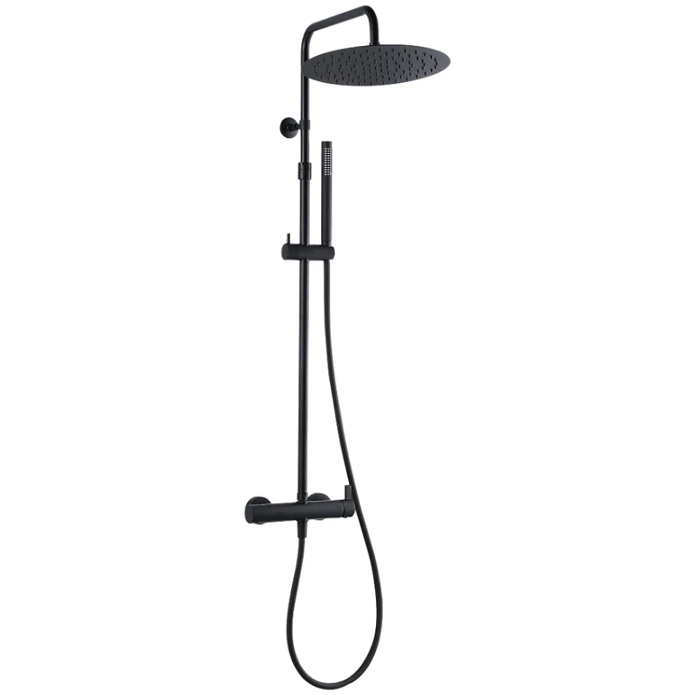 Essebagno Colonne de douche mécanique noire 300 Delice II
