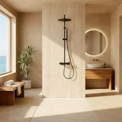 Essebagno Colonne de douche mécanique noire 300 Delice II