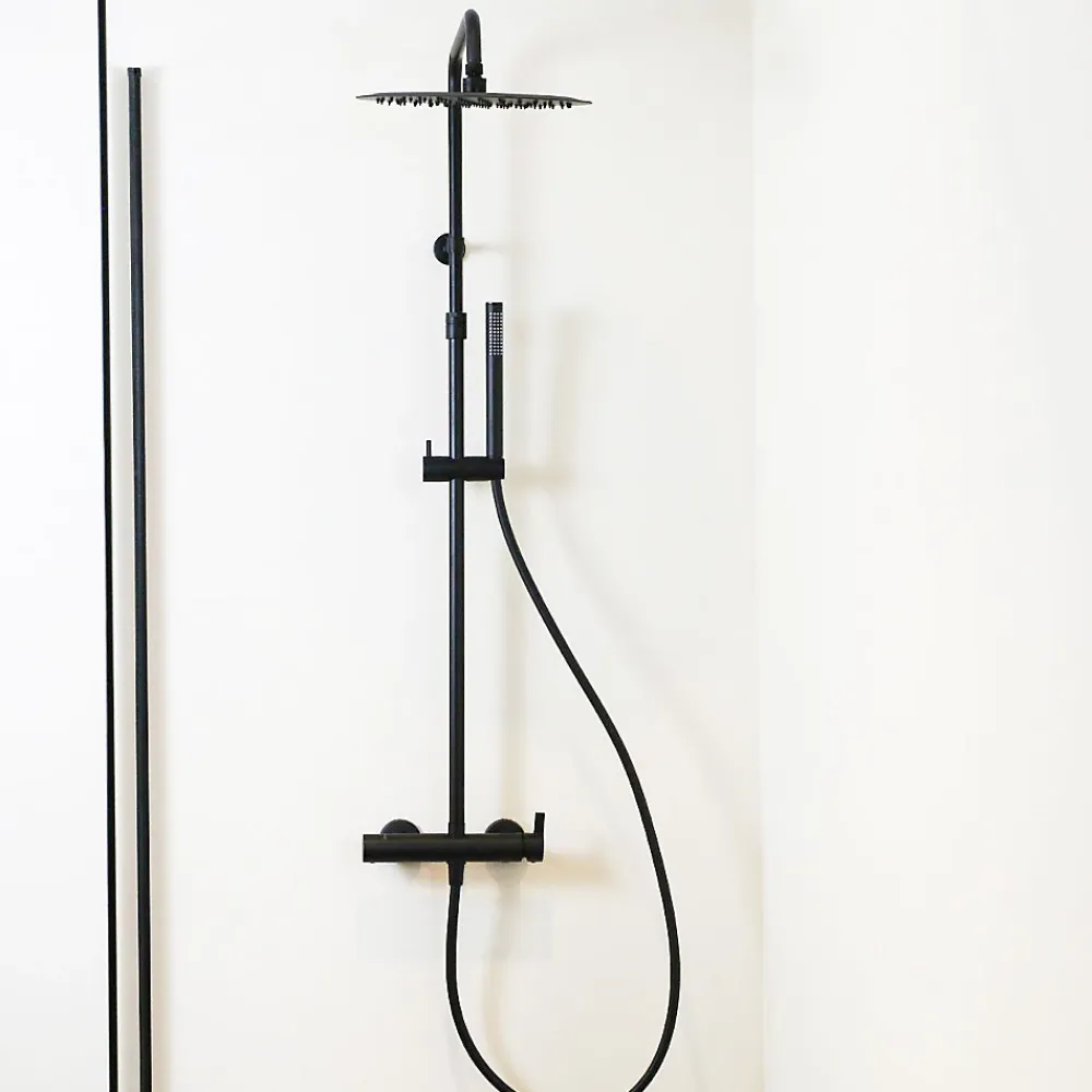 Essebagno Colonne de douche mécanique noire 300 Delice II