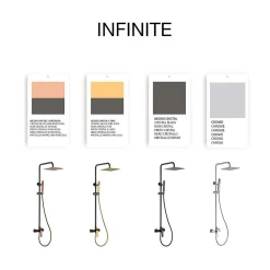 Poalgi Colonne de douche mécanique avec barre extensible SKY BATH chromé série INFINITE