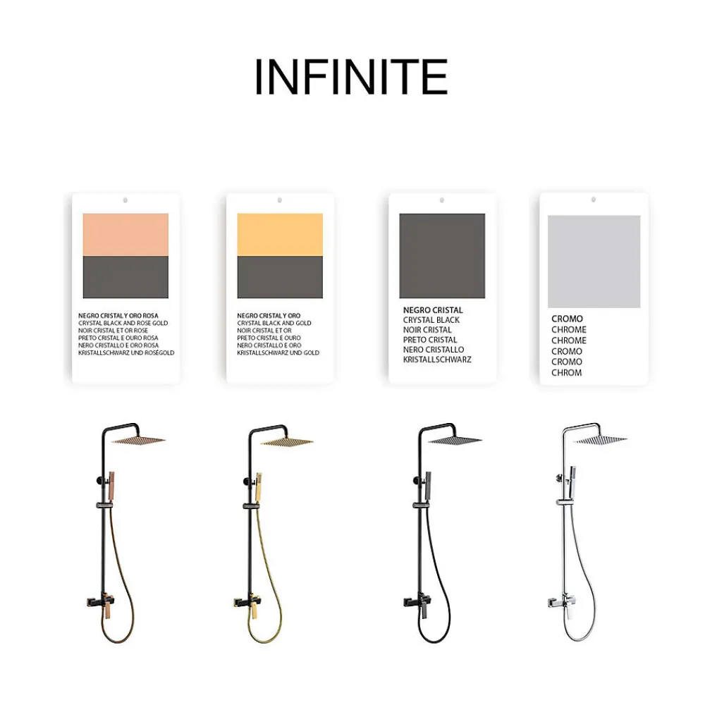 Poalgi Colonne de douche mécanique avec barre extensible SKY BATH chromé série INFINITE