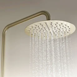 Poalgi Colonne de douche mécanique avec barre extensible SKY BATH or brossé PVD série GLORY