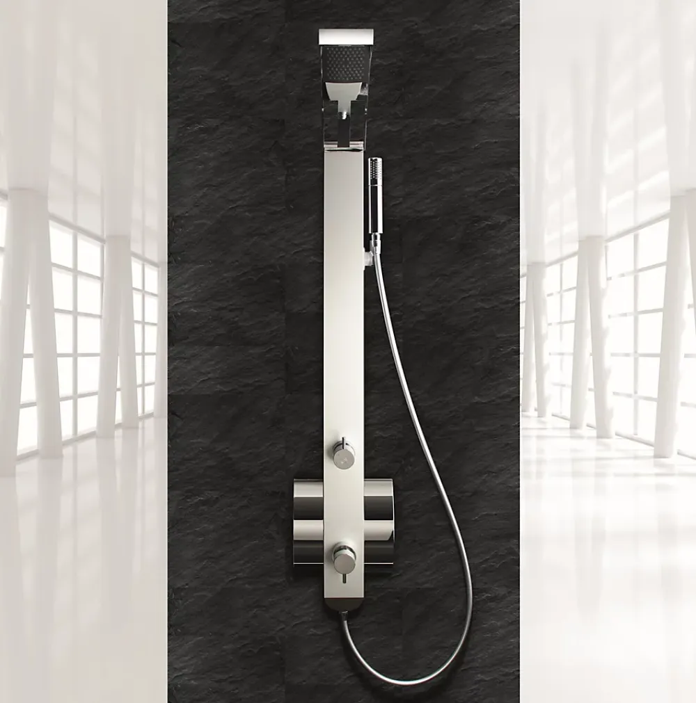 Drop Colonne de Douche Mitigeur Thermostatique IDEA2 Aluminium Anodisé
