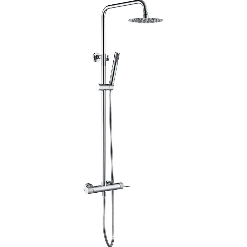 Imex Products Colonne de douche mitigeur acier et laiton chrome avec douchette extensible anticalcaire