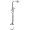 Colonne De Douche Mécanique|Kibath Colonne de douche monocommande carrée SIX, 79-125 cm, finition chrome poli, en laiton