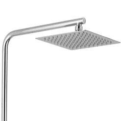 Colonne De Douche Mécanique|Kibath Colonne de douche monocommande carrée SIX, 79-125 cm, finition chrome poli, en laiton