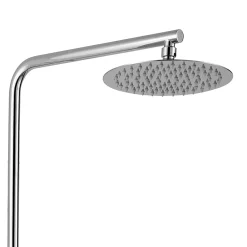 Colonne De Douche Mécanique|Kibath Colonne de douche monocommande ronde SIX, 79-125 cm, finition chrome poli, en laiton