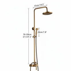 Colonne De Douche Thermostatique|Signature Colonne de douche murale dorée brossé en laiton