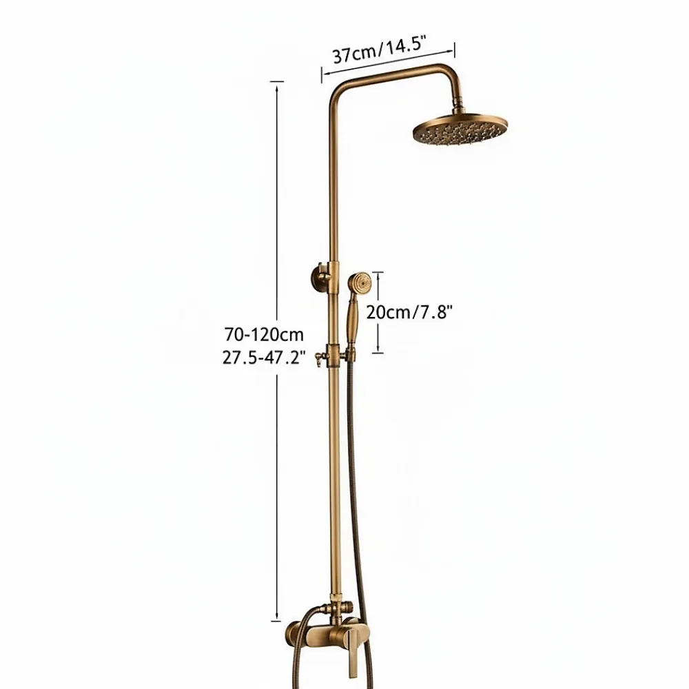 Colonne De Douche Thermostatique|Signature Colonne de douche murale dorée brossé en laiton