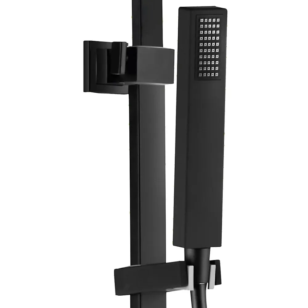 Colonne De Douche Mécanique|Essebagno Colonne de douche noire avec mitigeur mécanique Kiara
