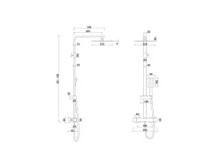 Robinet De Douche|Laneri COLONNE DE DOUCHE PONT EN ACIER NOIR MAT, THERMOSTATIQUE