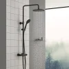 Colonne De Douche Thermostatique|Cecipa Max Colonne de Douche Robinetterie Thermostatique , Ensemble de Douche Chrome avec pommeau + Douchette 4 jets