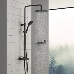 Colonne De Douche Thermostatique|Cecipa Max Colonne de Douche Robinetterie Thermostatique , Ensemble de Douche Chrome avec pommeau + Douchette 4 jets