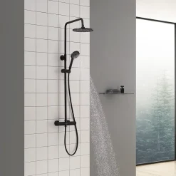 Colonne De Douche Thermostatique|Cecipa Max Colonne de Douche Robinetterie Thermostatique , Ensemble de Douche Chrome avec pommeau + Douchette 4 jets