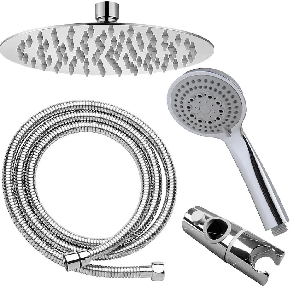 Kibath Colonne de douche ronde CAN monocommande, 83-126 cm, finition chrome poli, en laiton