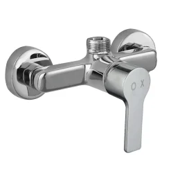 Colonne De Douche Mécanique|Kibath Colonne de douche ronde monocommande PIN, 80-120 cm, finition chrome poli, en laiton