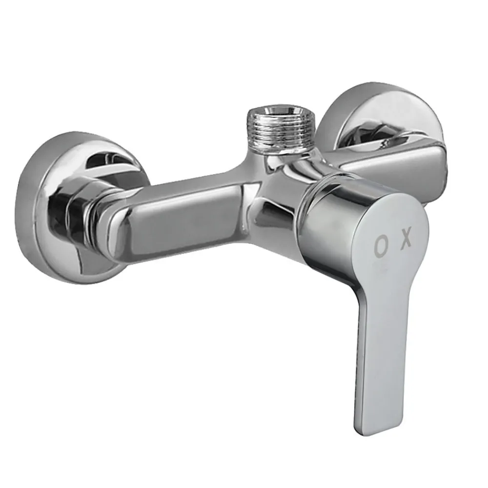 Colonne De Douche Mécanique|Kibath Colonne de douche ronde monocommande PIN, 80-120 cm, finition chrome poli, en laiton