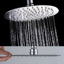 Colonne De Douche Mécanique|Kibath Colonne de douche ronde monocommande TOR, 83-126 cm, finition chrome poli, en laiton