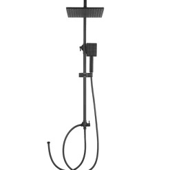 Robinet De Douche|Sofetiy Max Colonne de douche sans robinetterie avec pommeau + douchette+ flexible + barre réglable, Noir