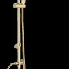 Colonne De Douche Sans Robinetterie|Wenko Colonne de douche sans robinetterie avec douchette + pomme de tête + barre réglable + flexible, doré, Young Line