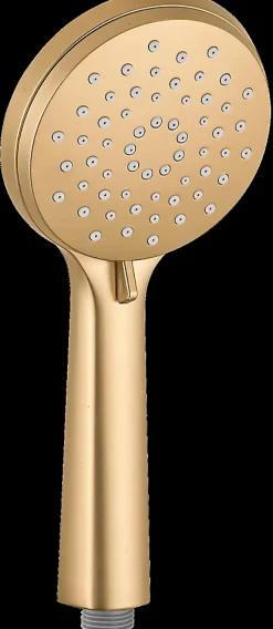 Colonne De Douche Sans Robinetterie|Wenko Colonne de douche sans robinetterie avec douchette + pomme de tête + barre réglable + flexible, doré, Young Line