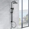 Robinet De Douche|Cecipa Max Colonne de douche sans robinetterie avec pommeau + douchette+ flexible + barre réglable, Noir