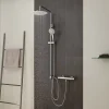 Cecipa Max Colonne de douche sans robinetterie avec pommeau + douchette+ flexible + barre réglable