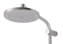 Hansgrohe Colonne de douche sans robinetterie avec douchette 3 jets + flexible + barre réglable, chrome, Reno 220 surface