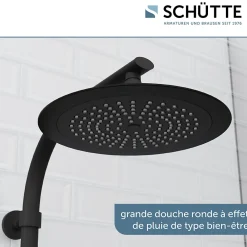 Colonne De Douche Thermostatique|Schütte Colonne de douche MADURA FRESH noir mat