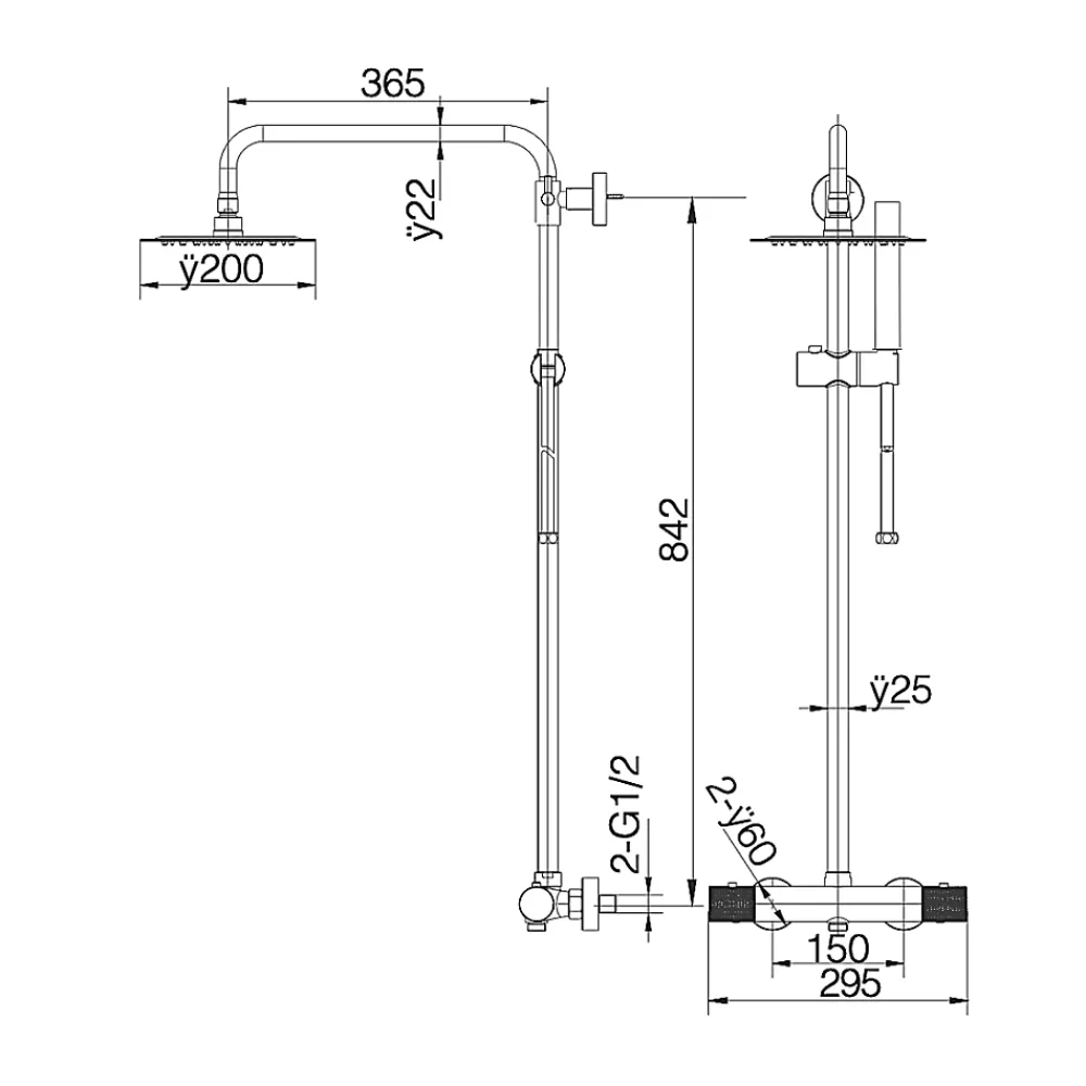 Colonne De Douche Thermostatique|Imex Colonne de Douche Thermostatique Anti-Calcaire Chrome MONZA BTD038