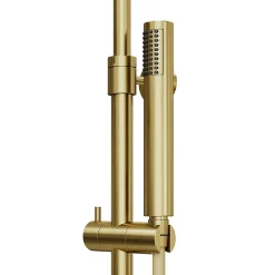 GoodHome Colonne de douche thermostatique, doré, Owens