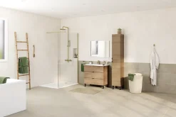 GoodHome Colonne de douche thermostatique, doré, Owens