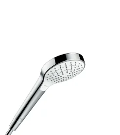Hansgrohe Colonne de douche thermostatique avec pommeau + douchette 3 jets + flexible + barre réglable, chrome, Waterforms 220