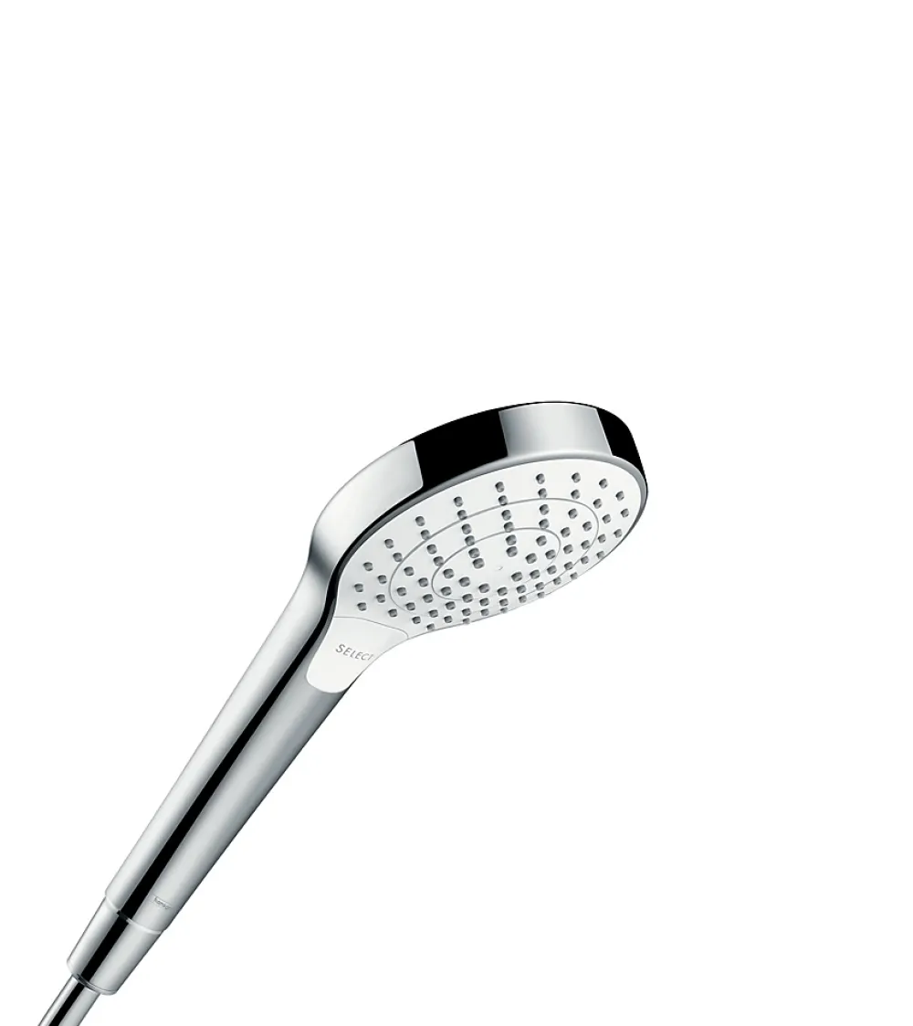 Hansgrohe Colonne de douche thermostatique avec pommeau + douchette 3 jets + flexible + barre réglable, chrome, Waterforms 220