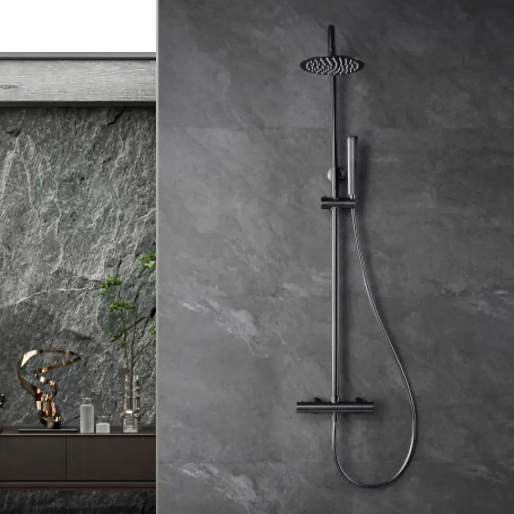 Imex Colonne de Douche Thermostatique Anti-Calcaire Black Gun Métal NAPOLES BTN047/BGM