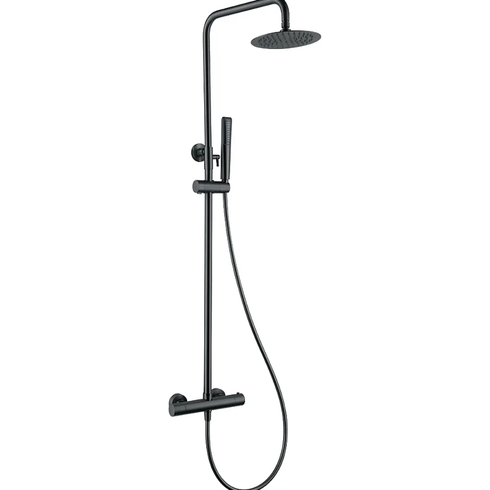 Imex Colonne de Douche Thermostatique Anti-Calcaire Black Gun Métal NAPOLES BTN047/BGM