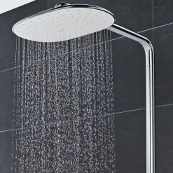Colonne De Douche Thermostatique|Grohe Colonne de douche thermostatique Rainshower System SmartControl Mono 360 Blanc/chromé + Tablette douche d'angle Start Cube