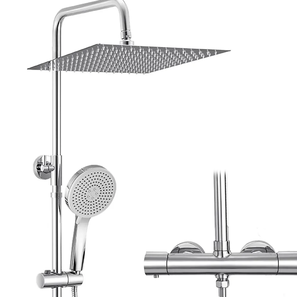 Colonne De Douche Thermostatique|Sofetiy Max Colonne de Douche Thermostatique 5 Fonctions, Ensemble de Douche , Douche avec Tête de Douche de 12 pouces