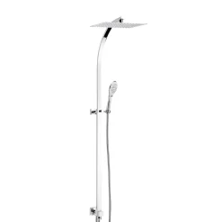 Valentin Colonne de douche thermostatique avec pomme de tête, douchette et flexible, chrome, Inouie