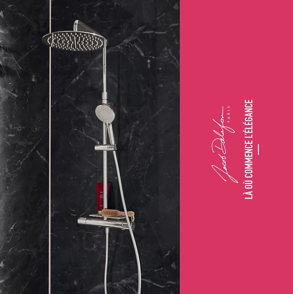 Jacob Delafon Colonne de douche thermostatique Metro chromée