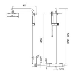 Colonne De Douche Thermostatique|Imex Colonne de Douche Thermostatique Anti-Calcaire Or Brossé VIGO BTV013/OC