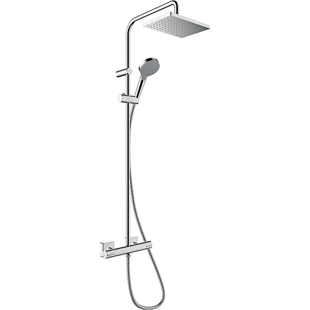 Hansgrohe Colonne de douche thermostatique Vernis Shape 230 Green chromé