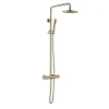 Robinet De Douche|Hudor COLONNE DE DOUCHE THERMOSTATIQUE EN LAITON DORÉ BROSSÉ SC418 COLLECTION SCAMANDRE